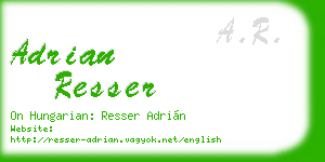 adrian resser business card